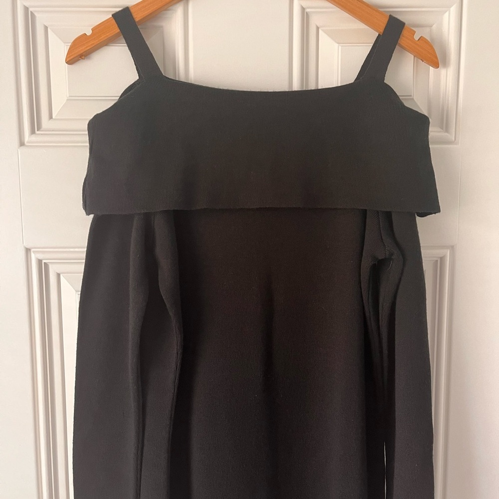 CLORINDA Vintage Black Off the Shoulder Dress